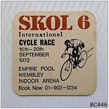 Skol 6 International Cycle Race Wembley Indoor 1972 Castella Coaster (B446), usado comprar usado  Enviando para Brazil