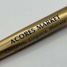 Caneta esferográfica vintage Acores Market Chourico Linguica Morcela Torresmo Fall River MA, usado comprar usado  Enviando para Brazil