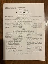 Esmeralda ballet programme for sale  HEMEL HEMPSTEAD