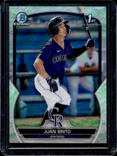 Refrator 2023 Bowman Juan Brito Chrome Prospects brilho lunar 1º #BCP-77 comprar usado  Enviando para Brazil