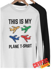 Camiseta This is My Plane engraçada piloto de avião aviação piada de férias simples TEE, usado comprar usado  Enviando para Brazil