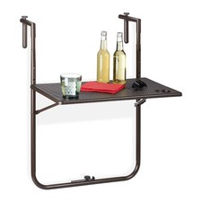 Stół metalowy Relaxdays prostokątny 59,5 x 36 x 72,5 cm brązowy, używany na sprzedaż  PL