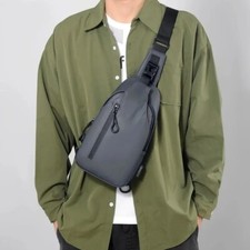 Bolsa tiracolo masculina multifuncional grande capacidade no peito bolsa de ombro comprar usado  Enviando para Brazil