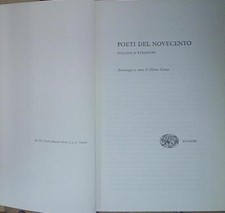 Poeti del novecento usato  Fonte Nuova