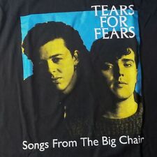 Camiseta preta Tears For Fears Song From The Big Chair 2 lados reimpressão NH13448 comprar usado  Enviando para Brazil