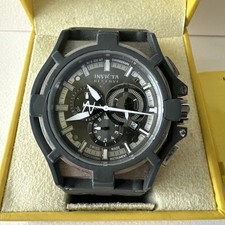 Invicta 0631 Akula relógio cronógrafo reserva masculino mostrador Gunmetal aço silicone comprar usado  Enviando para Brazil