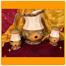 Jarro de girassol sal pimenta shakers Margaret Le Van conjunto certificado design comprar usado  Enviando para Brazil