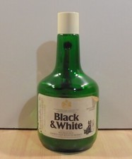 GARRAFA DE VIDRO VAZIA VINTAGE UÍSQUE ESCOCÊS PRETO E BRANCO comprar usado  Enviando para Brazil