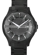 Relógio masculino Armani Exchange AX mostrador preto pulseira de aço inoxidável preta AX7101 comprar usado  Enviando para Brazil