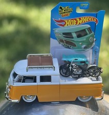 Usado, VW Bus/Pickup Truck 1963 Modelo Jada 1:24 Hot Wheel Kool Kombi Indian Motorcycle comprar usado  Enviando para Brazil