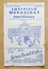 Sheffield wednesday chesterfie for sale  UK