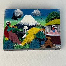 Usado, Equador Mini Pintura Esconder Animais Arte Folclórica Vulcão Animais Pessoas 4 1/2 X 3 3/8  comprar usado  Enviando para Brazil