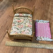 Lote de mini tapete de madeira modelo cama de casal para casa de bonecas 1:12  comprar usado  Enviando para Brazil
