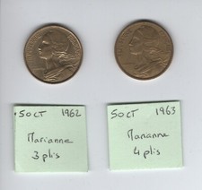 Centimes marianne 1962 d'occasion  Étais-la-Sauvin