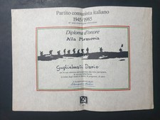 Diploma onore alla usato  Candelo