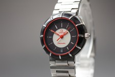 Relógio feminino "QUASE PERFEITO" Omega Seamaster dinâmico amonita preto vermelho quartzo JAPÃO comprar usado  Enviando para Brazil