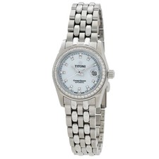 Relógio feminino Titoni Cosmo automático mostrador branco 729 S-DB-307 comprar usado  Enviando para Brazil