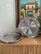 Caixa e cano carregador de prato de jantar de aço inoxidável 13” vendido individualmente , usado comprar usado  Enviando para Brazil