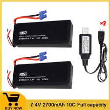 2PÇS 7.4V 2700mAh 10C Lipo bateria plugue EC2 para brinquedos Hubsan H501C H501S XDrone comprar usado  Enviando para Brazil