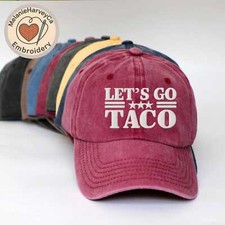 Boné de beisebol bordado Let's Go TACO, bordado político vintage, usado comprar usado  Enviando para Brazil
