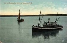 Cartão postal vintage Moncton New Brunswick River Boat comprar usado  Enviando para Brazil