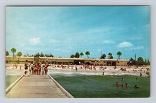 Cartão postal vintage Anna Maria Island FL-Florida, Manatee County Public Beach comprar usado  Enviando para Brazil