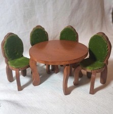 Mesa de jantar Wells Artisan e 4 cadeiras móveis vintage para casa de bonecas escala 1:12 comprar usado  Enviando para Brazil