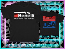 Camiseta masculina de algodão pesado americana logotipo rifles espingardas Benelli comprar usado  Enviando para Brazil