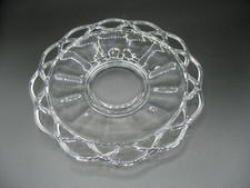 Placa de vidro transparente cristal crochê imperial S/6 9 1/2" borda amarrada 1935-1959, usado comprar usado  Enviando para Brazil