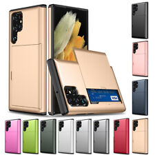 Capa telefone híbrida com suporte de cartão de crédito oculto para Samsung S24 24+ S23 S22 S21 comprar usado  Enviando para Brazil