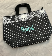 Bolsa de almoço térmica Refuel Thirty-One preta e branca bolinhas bolso de dente-de-leão comprar usado  Enviando para Brazil