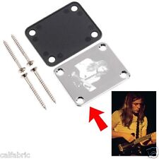 Placa de pescoço de guitarra cromada gravada personalizada - 4 furos estilo guitarra Fender comprar usado  Enviando para Brazil