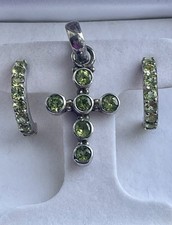 Peridot cross pendant for sale  Mount Kisco