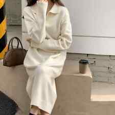 Vestido suéter feminino outono inverno lapela longo vestido de malha  comprar usado  Enviando para Brazil