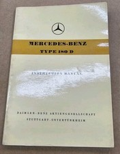  Mercedes W120 Tipo 180D 180 D Ponton Manual do Proprietário Livro Edição H / Novo comprar usado  Enviando para Brazil