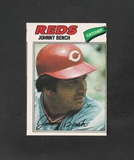 1977 OPC Johnny Bench #100 -- Reds GOAT HOF ~~ Cool Miscut! comprar usado  Enviando para Brazil