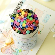Caneta marcador de arte Ohuhu 60 cores ponta de pincel aquarela à base de água estojo de armazenamento de asas comprar usado  Enviando para Brazil