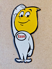 Placa de bomba de gasolina vintage esso oil drop boy porcelana esmalte metal placa 8" x 5" comprar usado  Enviando para Brazil