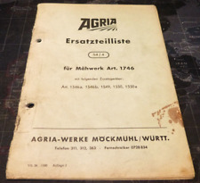 Rig agria ersatzteilliste gebraucht kaufen  Künzing