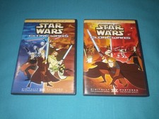 STAR WARS CLONE WARS VOLUME ONE & TWO DVD SET w/Inserts Genndy Tartakovksy R1 US segunda mano  Embacar hacia Mexico