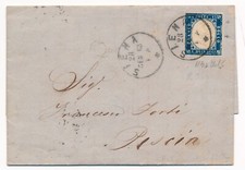 1863 ITALIA  TIPO SARDEGNA 15 C AZZURRO VERDASTRO SIENA FIRMATO BALLABIO  F/3385, usado comprar usado  Enviando para Brazil