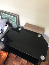 Black glass stand for sale  AYLESFORD