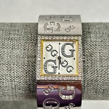 Relógio Guess Feminino 26mm Strass Bling Logotipo Chunky 6.5" Tom Prata Nova Bateria comprar usado  Enviando para Brazil