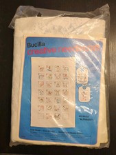 Kit de ponto cruz estampado Bucilla 8405 ALPHABET capa de berço 40x60 vintage, usado comprar usado  Enviando para Brazil