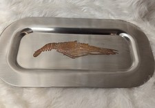Bandeja de aço inoxidável inox Eberle placa de camarão lagostim assinada 15" L 8,25" W comprar usado  Enviando para Brazil