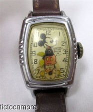 ANTIGO RELÓGIO INGERSOLL WDP DISNEY MICKEY MOUSE LUVAS BARRIL ESTOJO PERSONAGEM, usado comprar usado  Enviando para Brazil
