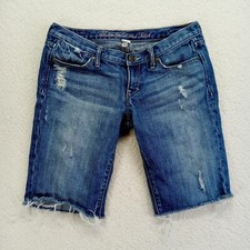 Bermuda Abercrombie & Fitch feminina tamanho 2 denim algodão corte 28x10 comprar usado  Enviando para Brazil