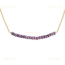 Colar joia cor mística com miçangas de julho ouro rosa 18K com pedras preciosas rubi Vermeil comprar usado  Enviando para Brazil