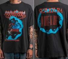 Camiseta 1990 Sepultura Schizophrenia Tour 2 lados estilo retrô masculina feminina P-5XL comprar usado  Enviando para Brazil