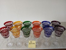 12verres cristal couleur d'occasion  Fécamp
